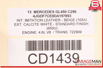 12-19 Mercedes X166 GL450 GLE550 Front Differential Axle Carrier Diff OEM