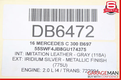 15-17 Mercedes W205 C300 RWD 7G Tranny Automatic Transmission Assy 722.994 50k