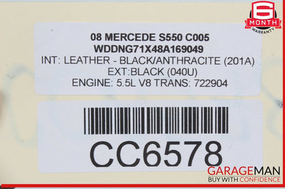07-14 Mercedes W221 S550 CL550 Front Bumper Lower Bracket Impact Bar OEM