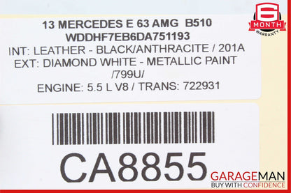 08-16 Mercedes W212 E63 AMG C350 Front Right Door Window Regulator Motor Unit