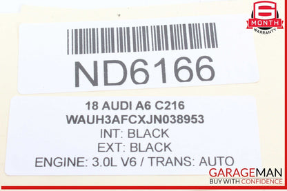 16-18 Audi A6 S6 Rear Bumper Wire Wiring Harness w/ Park Assist Aid Sensors OEM