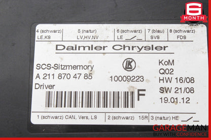 03-12 Mercedes R350 ML500 GL350 E350  Front Left Side Seat Control Module Unit