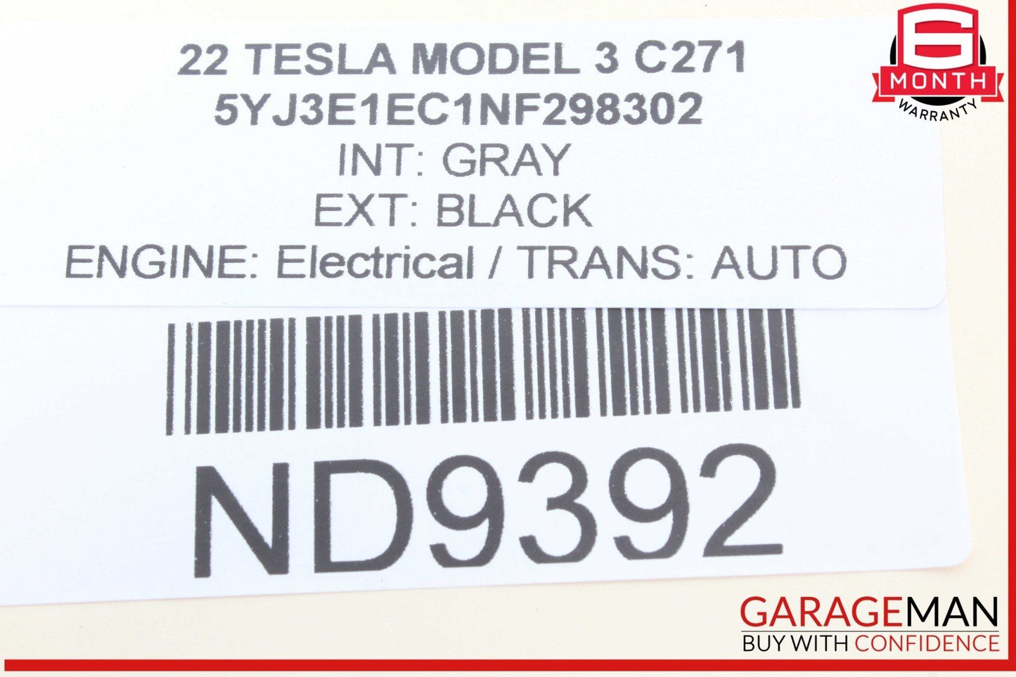 17-23 Tesla Model 3 Rear Trunk Lid Release Opener Handle w/ Backup Camera OEM