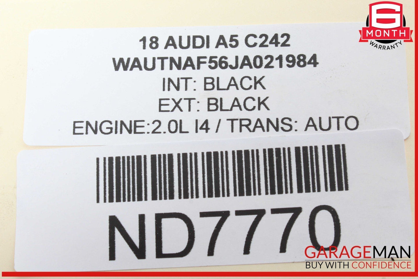 17-19 Audi A5 A4 Front Left Driver Side Brake Caliper 8W05CD OEM