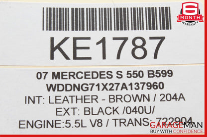 07-13 Mercedes W221 S550 S63 Front Left Driver Side Under Seat Control Unit OEM