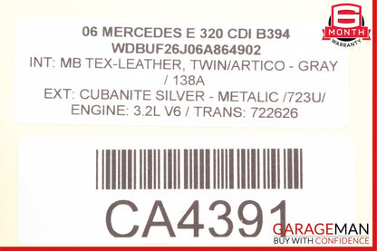 03-09 Mercedes W211 E320 E500 Rear Right Door Lock Actuator Side Keyless Go OEM