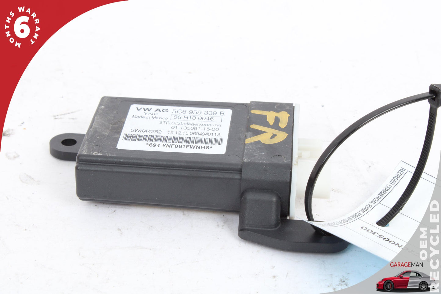 12-18 Audi A6 C7 Sedan Front Right Seat Occupant Detection Module 5C6959339B