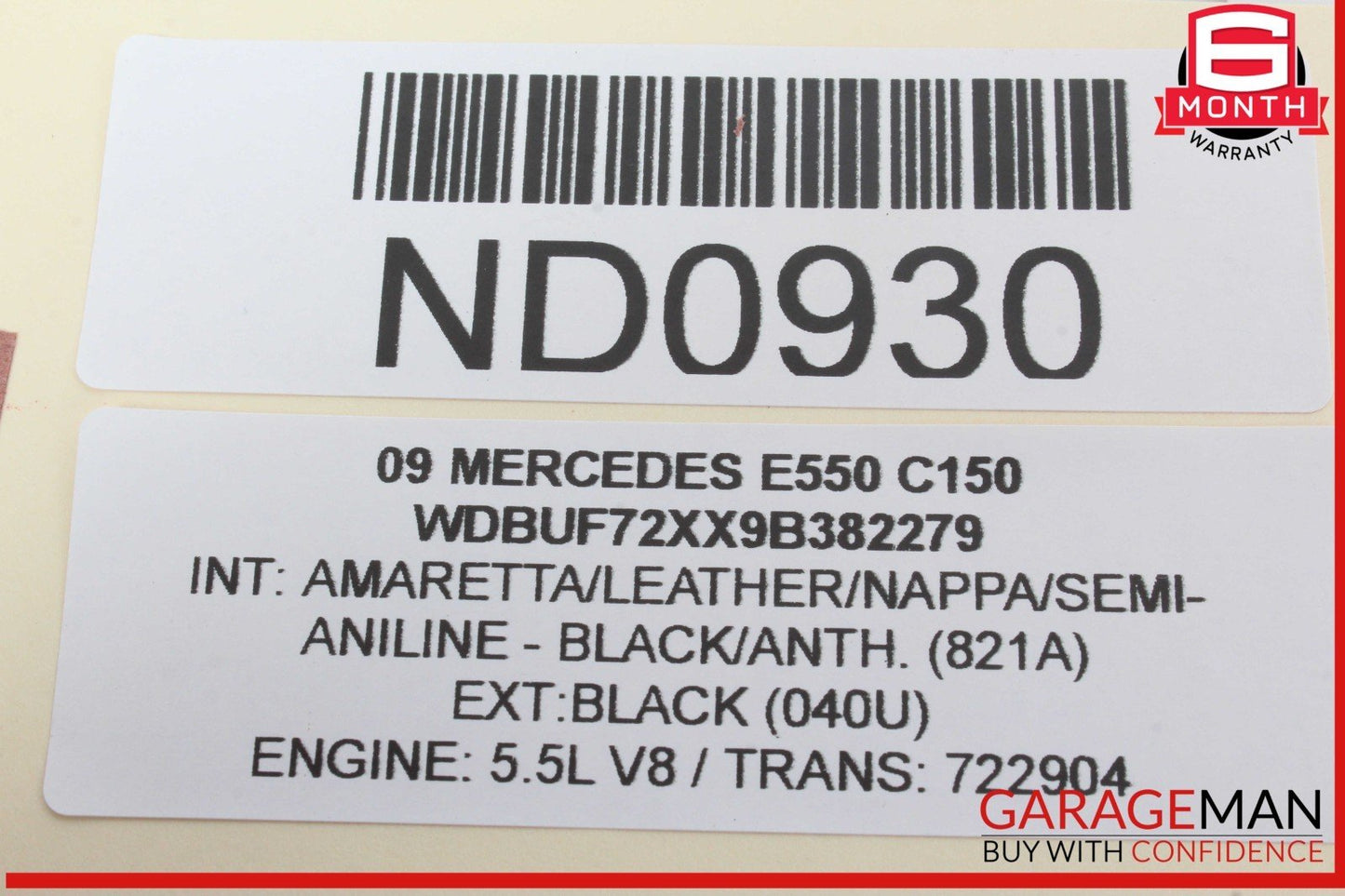 07-09 Mercedes W211 E550 E350 Front Left Side Door Mirror Rear View OEM