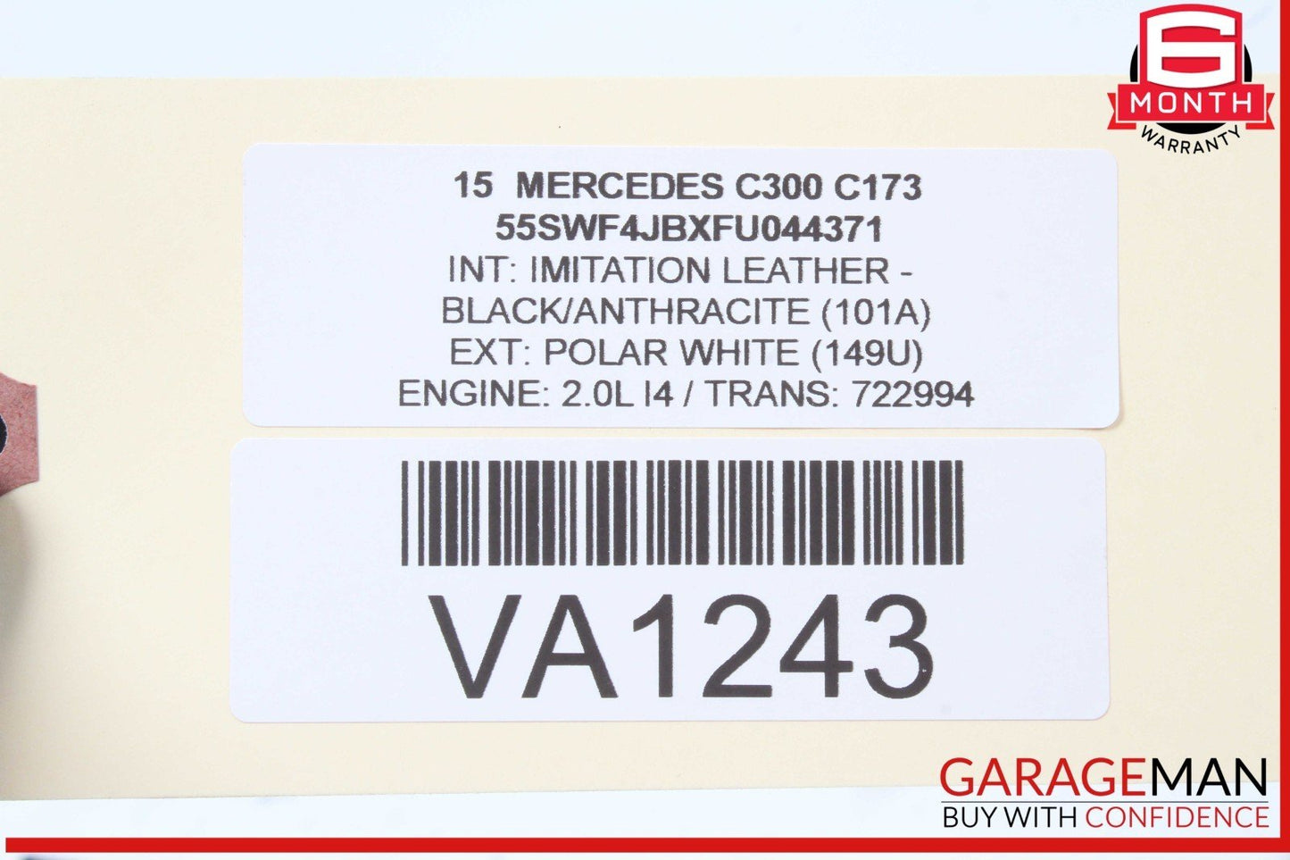15-20 Mercedes W205 C300 C350e Right Side Exterior Door Handle Keyless Go OEM