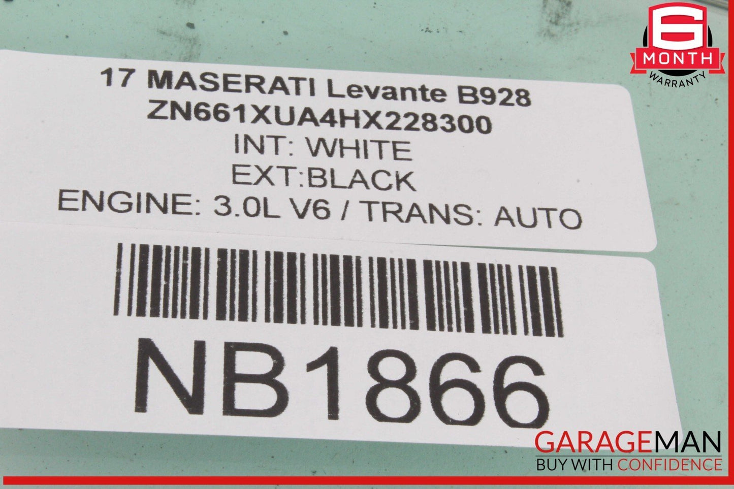 17-24 Maserati Levante M161 Front Right Passenger Side Door Window Glass OEM