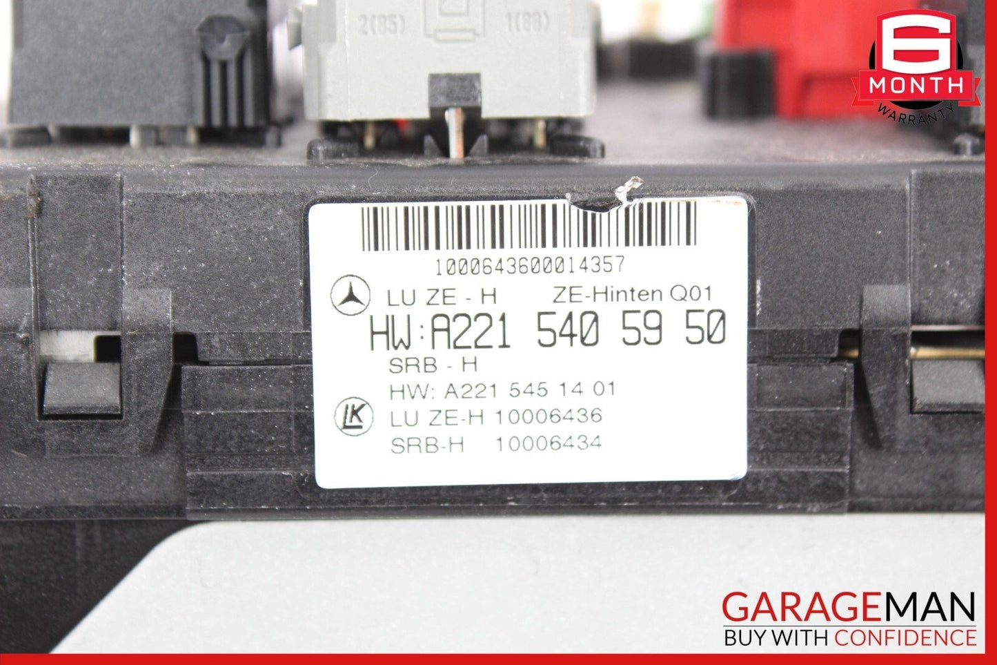 07-09 Mercedes W221 CL550 S550 S63 Rear Trunk Fuse Relay Junction Box Assy OEM