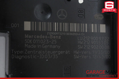 10-18 Mercedes W212 E350 E63 AMG Rear Fuse Relay Box SAM Signal Acquisition OEM