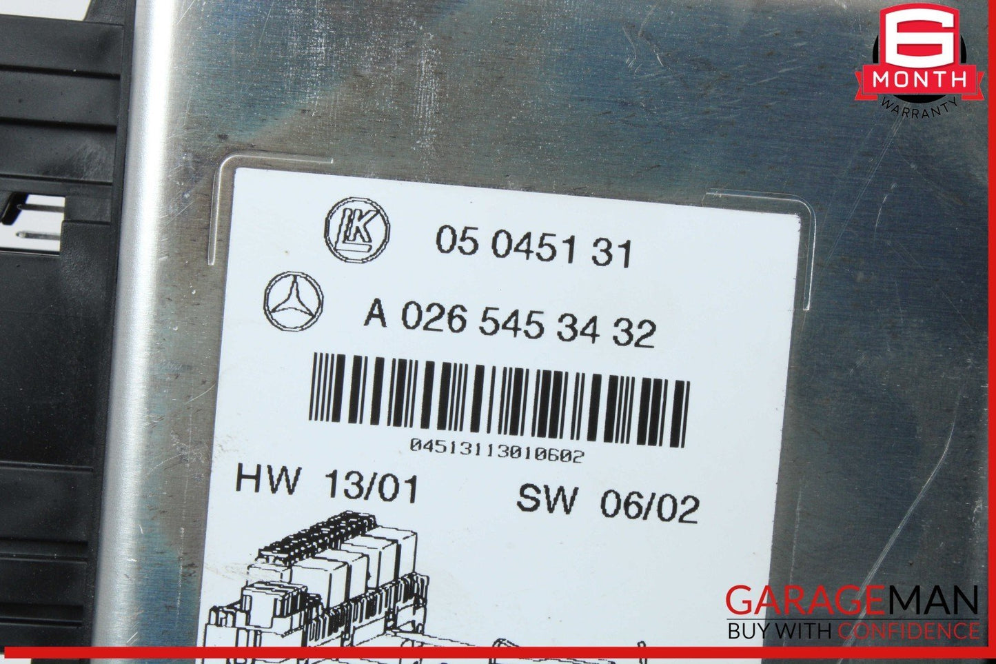 03-12 Mercedes R230 SL500 SL55 AMG SL550 Rear SAM Fuse Box Relay Module OEM