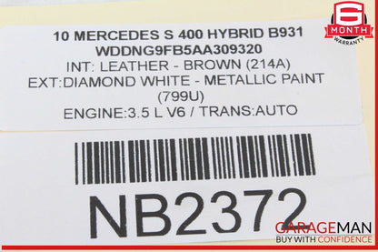 06-13 Mercedes W221 S400 Right Side Engine Motor Cylinder Head Valve Cover OEM