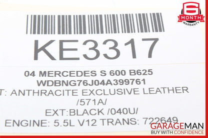 00-06 Mercedes W220 S430 S600 S55 AMG Front Right Seat Computer Control Module
