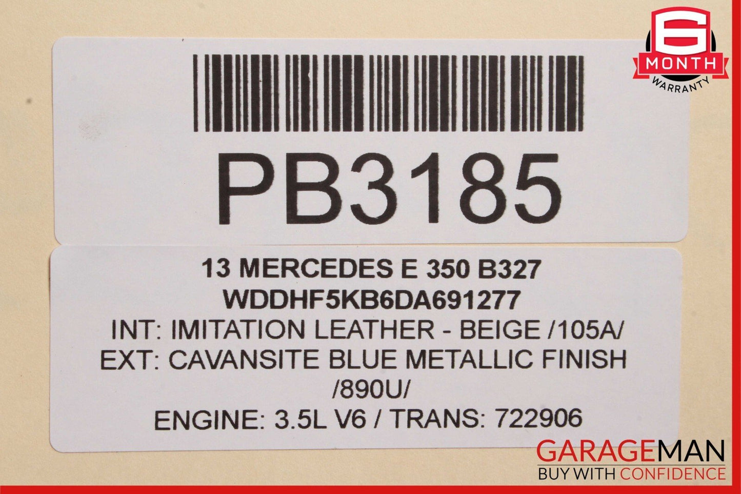 12-15 Mercedes W204 C350 E350 3.5L V6 RWD Engine Motor Block Assembly OEM 151k