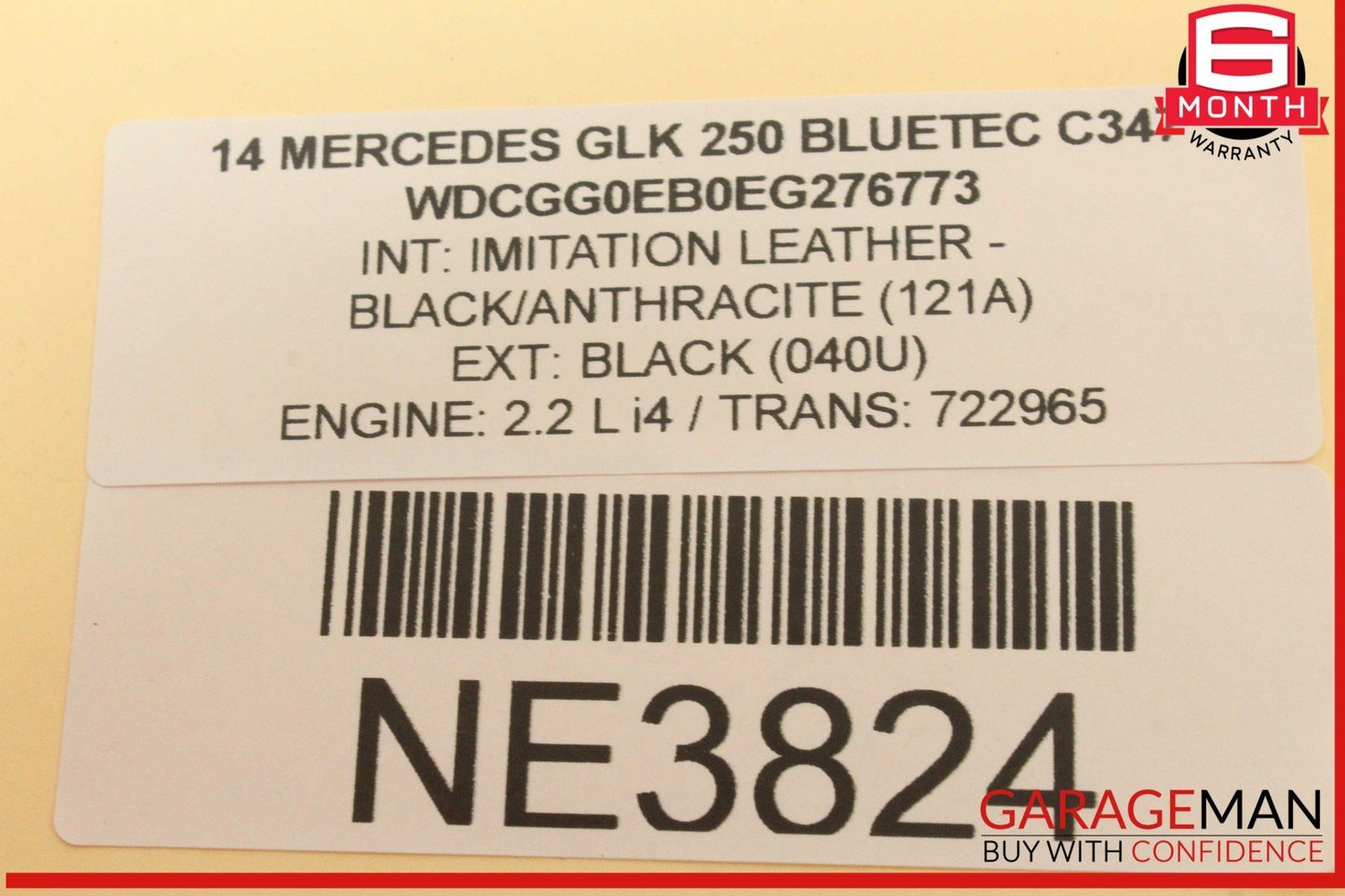 08-16 Mercedes X204 GLK250 Bluetec Front Left Side Window Regulator Motor OEM