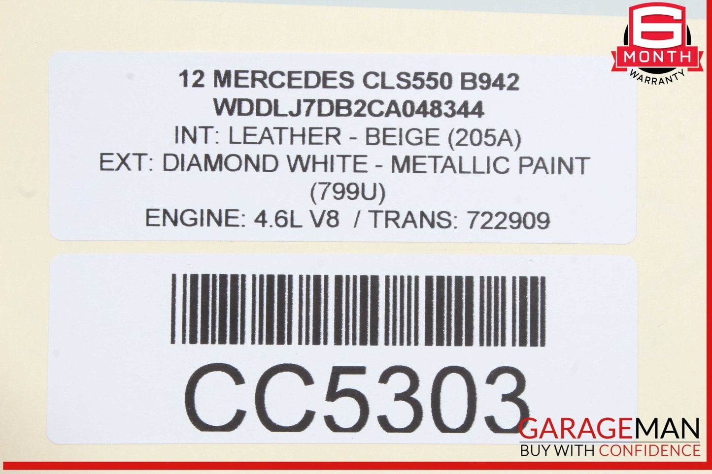 12-14 Mercedes W218 CLS550 Front Left Driver Side Interior Door Panel OEM