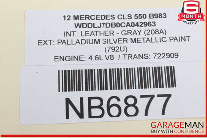 12-14 Mercedes W218 CLS550 CLS500 CLS63 AMG Rear Trunk Right Side Cover Trim OEM