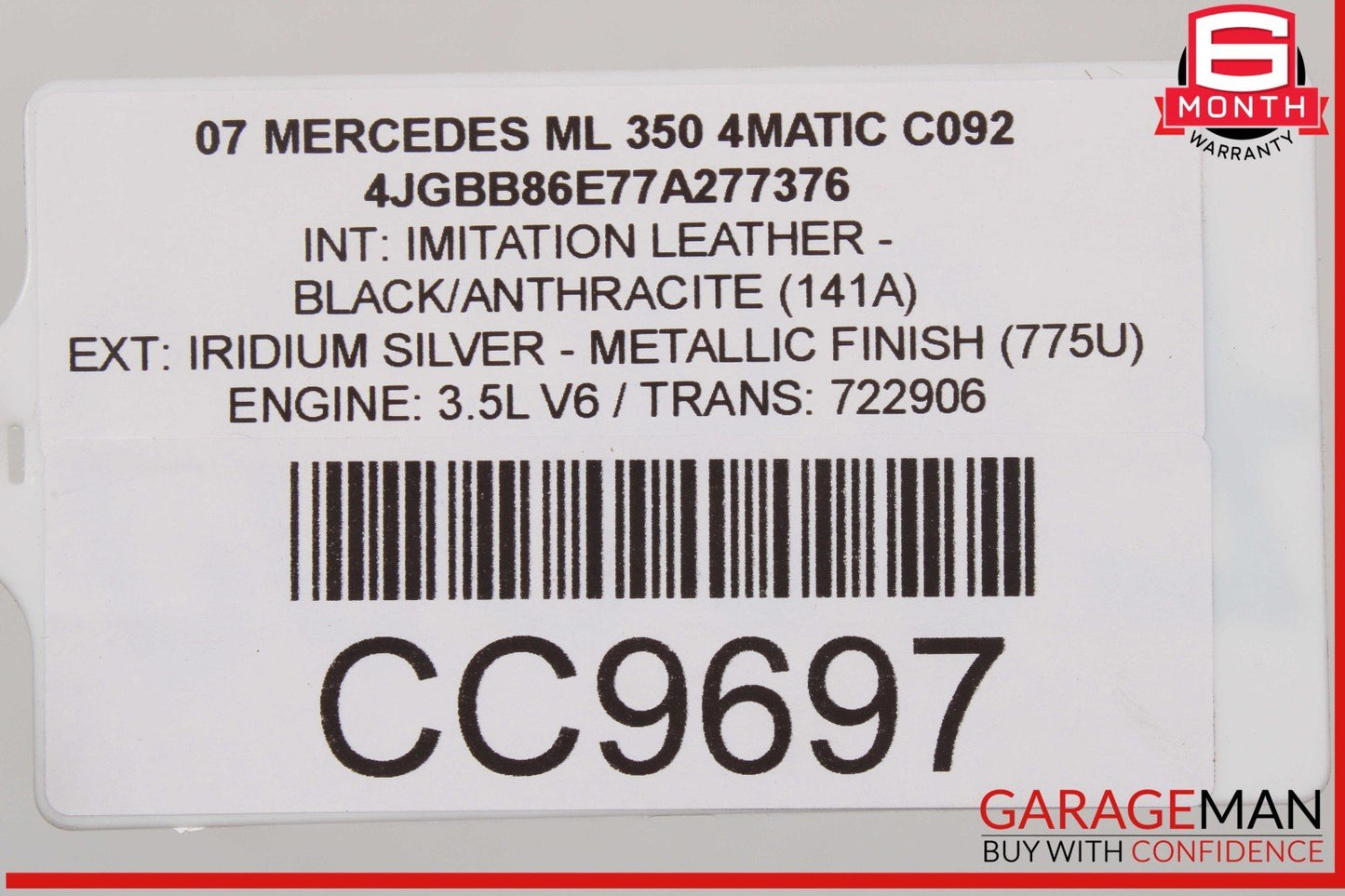 06-08 Mercedes W164 ML350 AMG Sport Rear Bumper Cover Assembly OEM