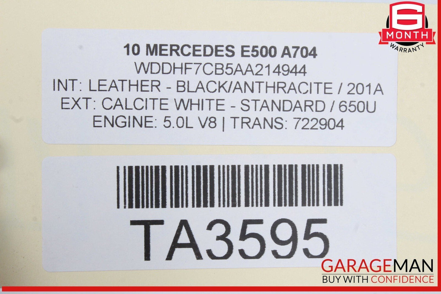 10-16 Mercedes W212 E550 Rear Left Spindle Knuckle Hub Bearing CV Shaft Assembly