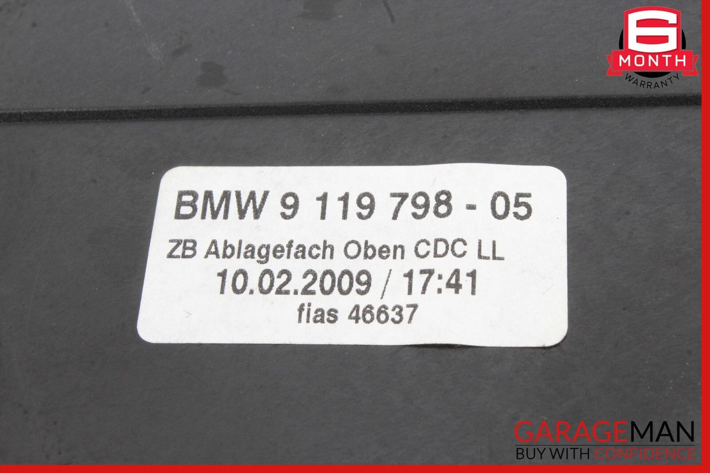 09-15 BMW 750i 750Li Dash DVD Changer Housing Panel Wood Trim Cover OEM