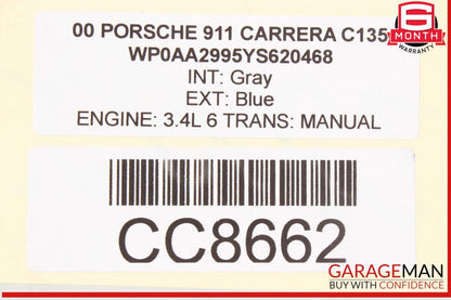 97-05 Porsche Carrera 911 996 Front Subframe Crossmember Sub Frame Bar OEM