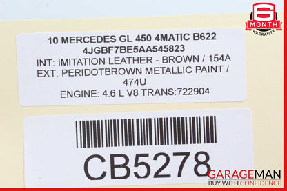 06-12 Mercedes X164 GL450 ML550 Upper Radiator Core Tie Bar Support OEM