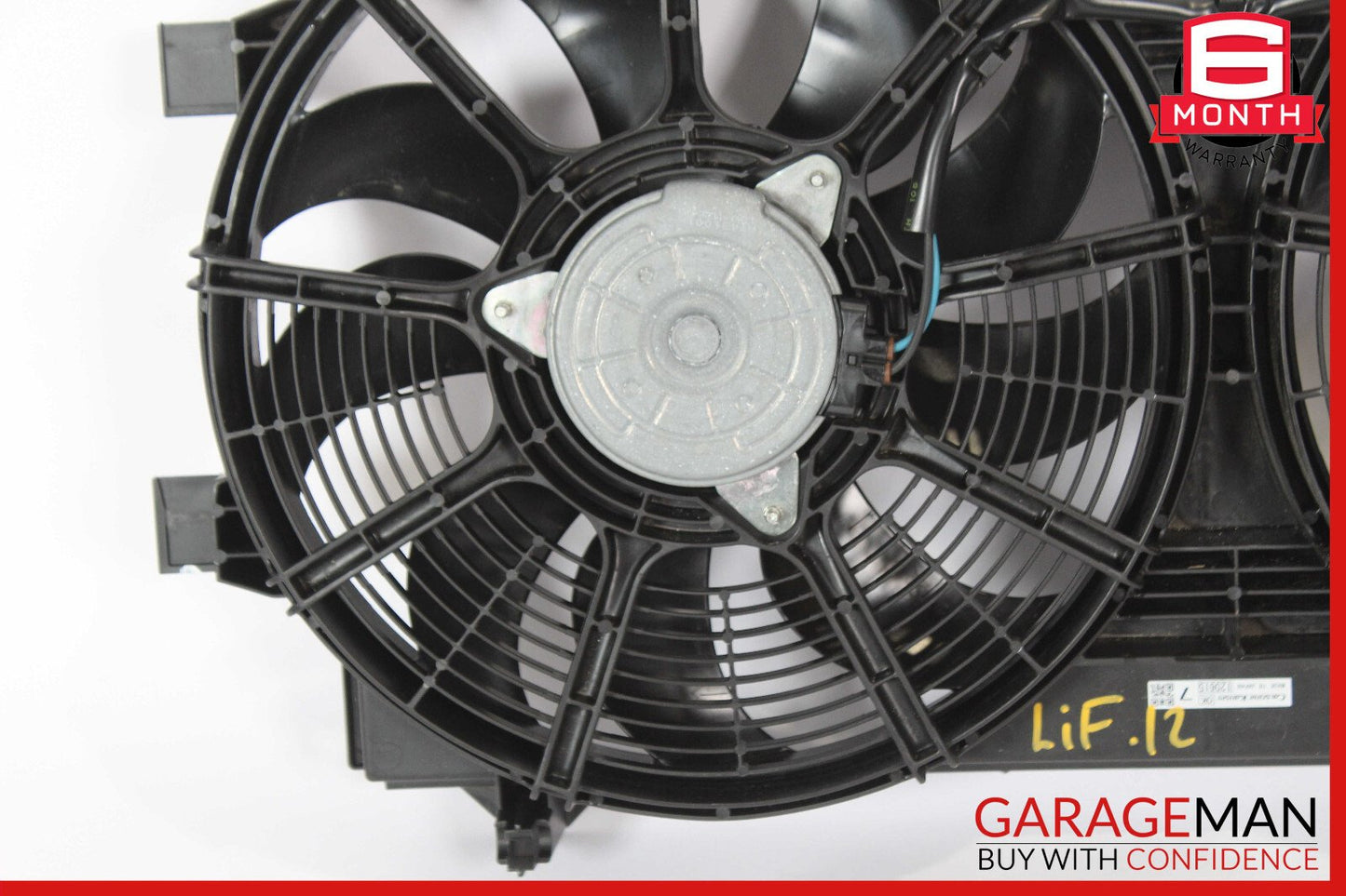 11-12 Nissan Leaf Engine Radiator Cooling Fan Motor Shroud Assy OEM