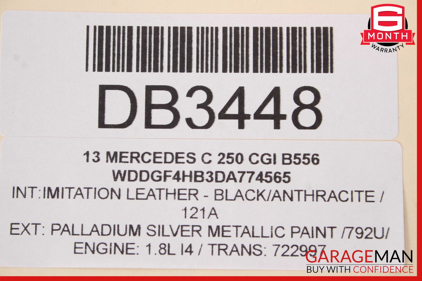10-17 Mercedes W204 C250 Coupe E350 Front Right Side Seat Cushion Upper OEM