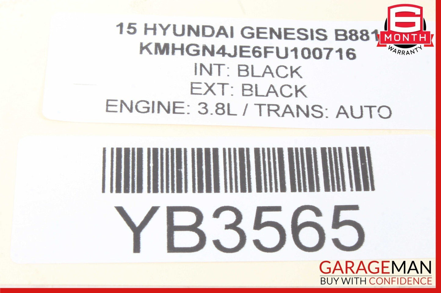 15-17 Hyundai Genesis Rear Right Side Outer Tail Light Lamp 92401B113 OEM