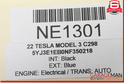 17-23 Tesla Model 3 Rear Headliner Overhead Dome Light Lamp 109257500J OEM