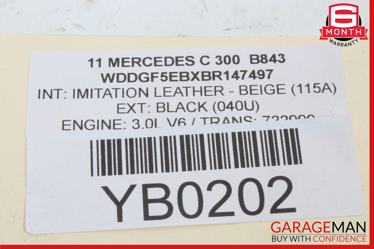 08-11 Mercedes W204 C300 C350 C63 AMG Rear Right Side Taillight Tail Light Lamp