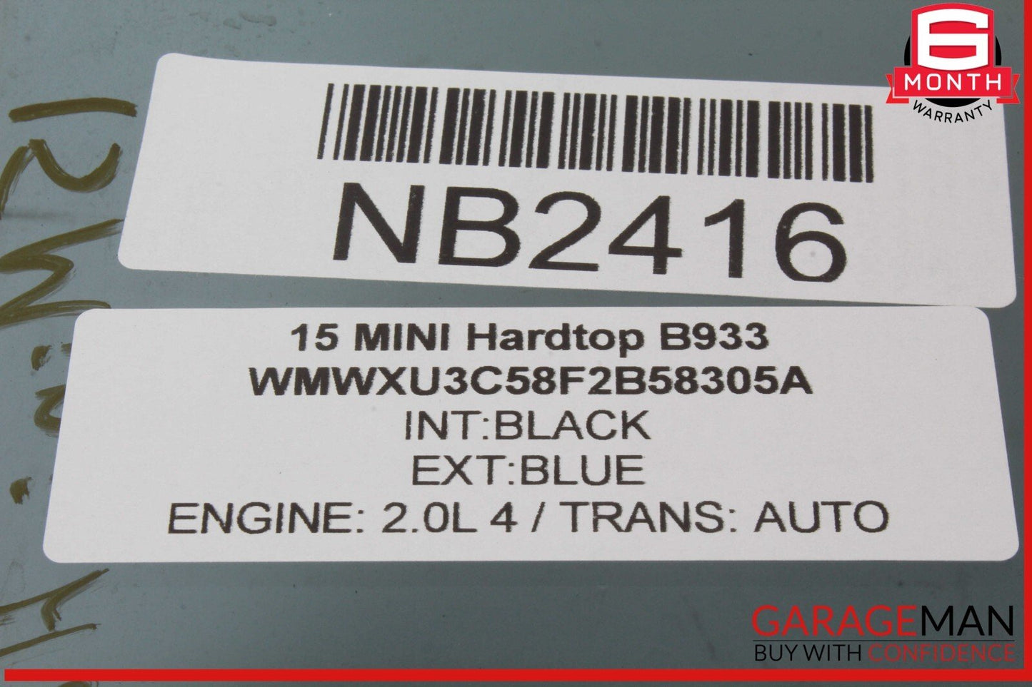 15-24 Mini Cooper Hardtop Front Right Side Door Window Glass OEM