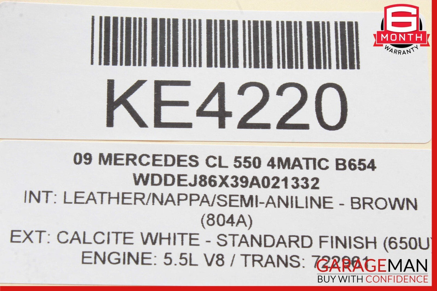 07-14 Mercedes W216 CL550 CL600 Front Left Door Window Regulator Motor Unit