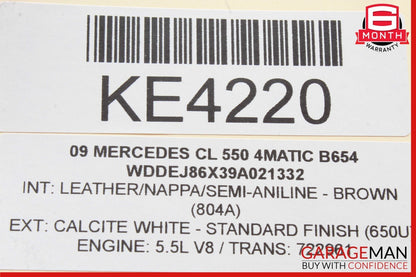 07-14 Mercedes W216 CL550 CL600 Front Left Door Window Regulator Motor Unit