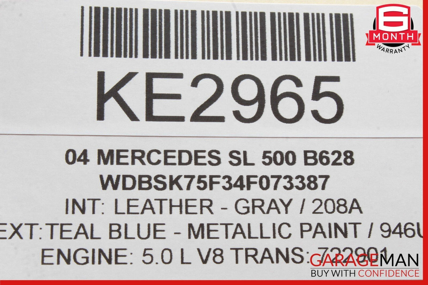 03-06 Mercedes R230 SL500 Steering Column Combination Switch Assembly OEM