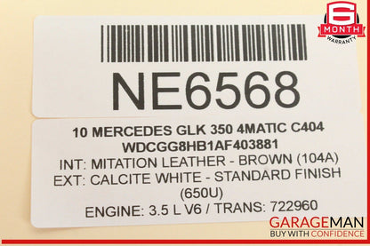 09-12 Mercedes X204 GLK350 4MATIC Speedometer Instrument Cluster 2049003302 OEM
