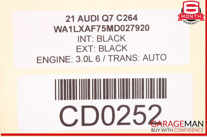 20-24 Audi Q7 Rear Left Driver Side Interior Door Panel Trim OEM