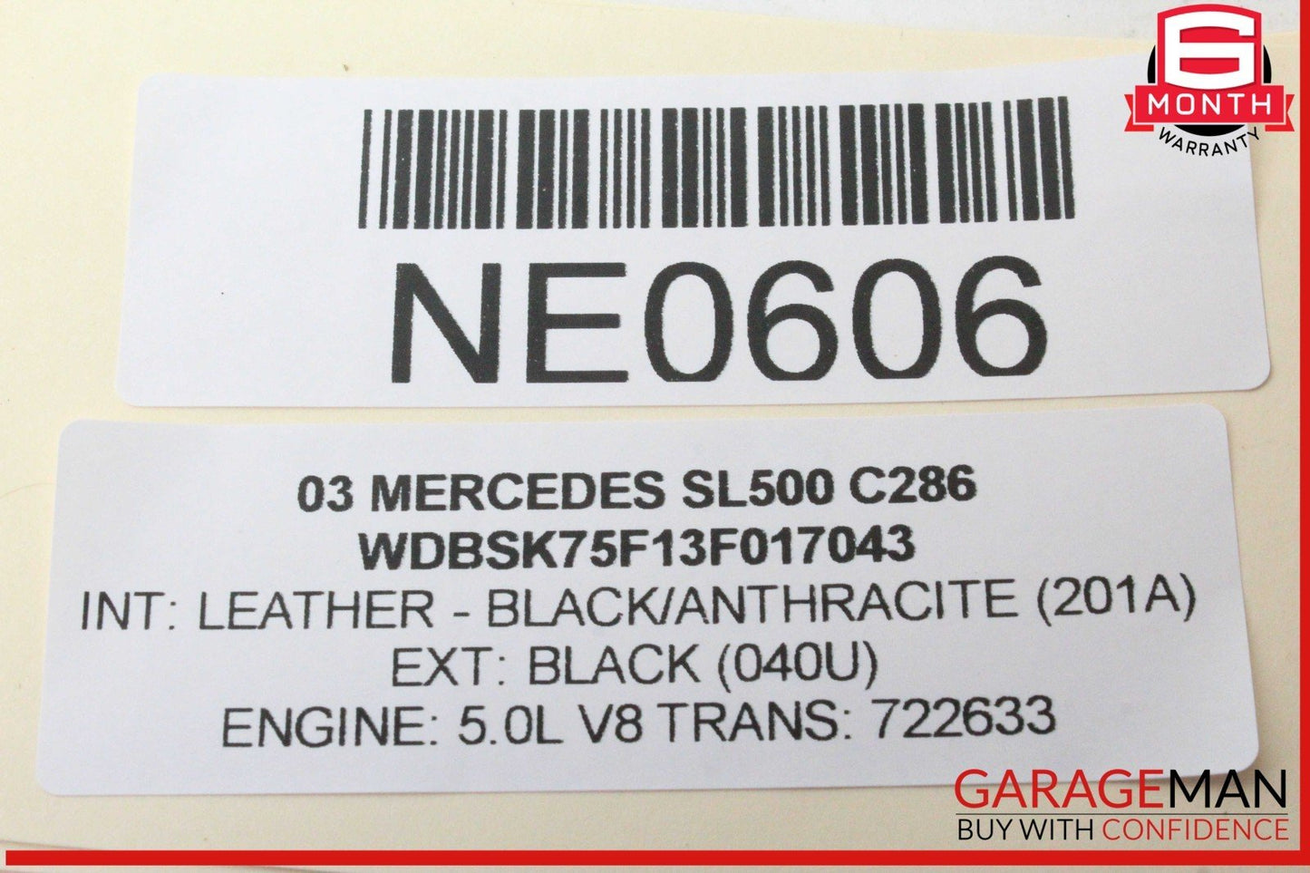 03-12 Mercedes R230 SL500 SL55 AMG Front Left Door Control Module 2308203526 OEM