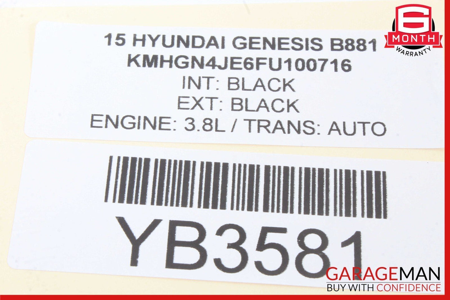 15-20 Hyundai Genesis Rear Left Driver Side Seat Belt Retractor 89810-B1500 OEM