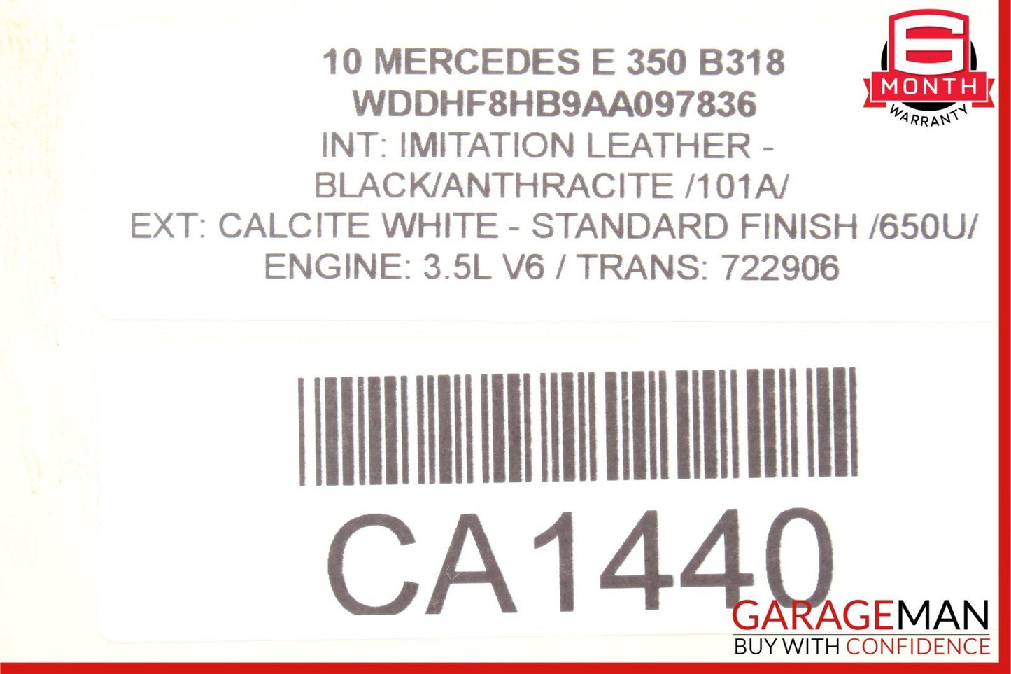 10-15 Mercedes W212 E350 4Matic Main Engine Motor Wire Wiring Harness OEM