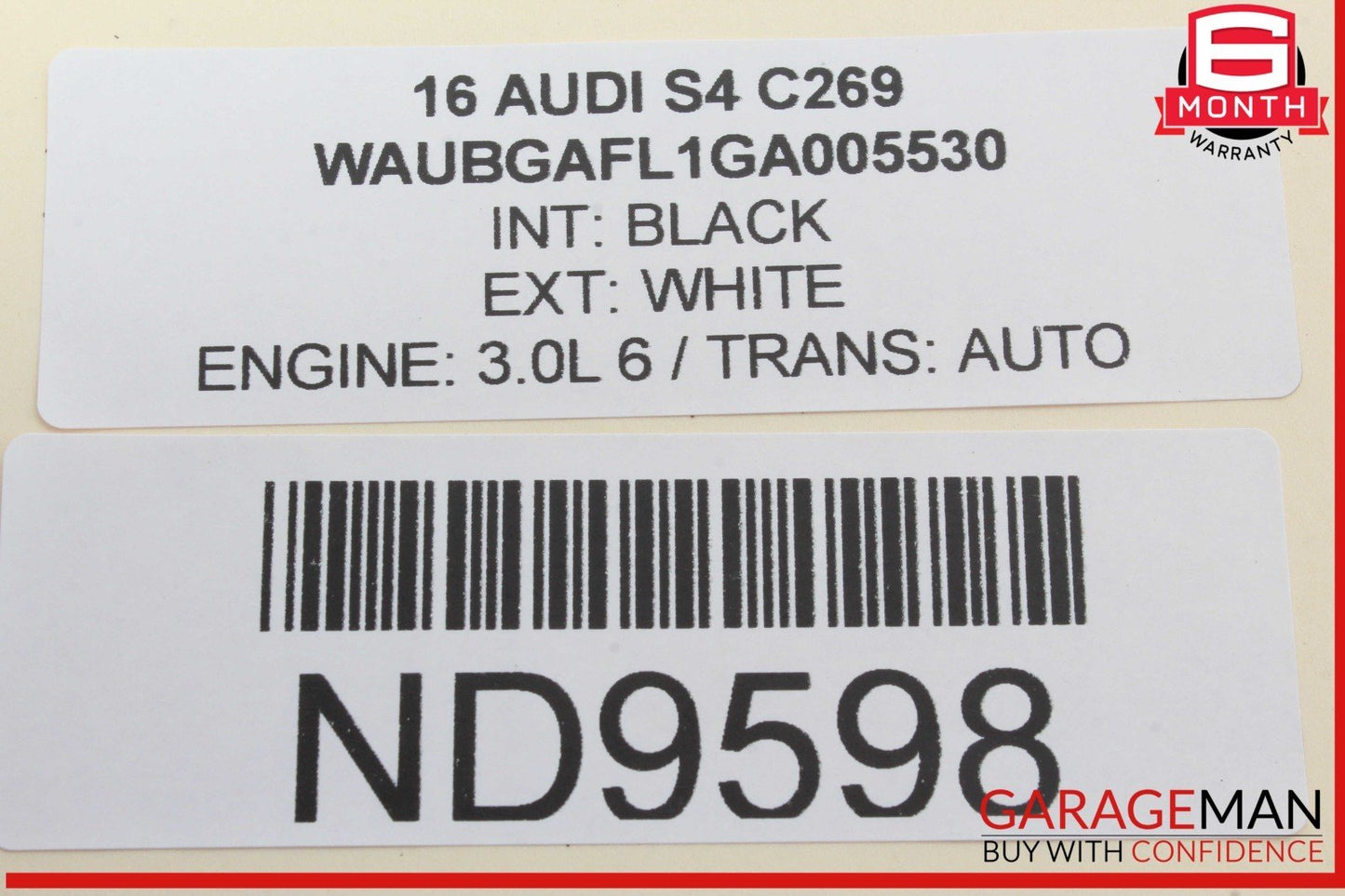 13-16 Audi S4 A4 Rear Interior Upper Reading Dome Light 8T0947111 OEM