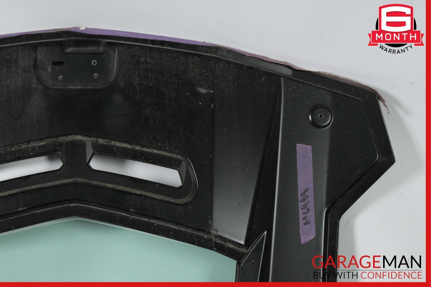 12-21 Lamborghini Aventador Rear Engine Hood Hatch Glass Panel Assembly Black