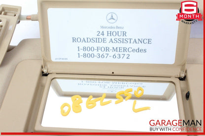 06-12 Mercedes X164 GL550 GL450 ML350 Front Left Side Sun Visor Sunvisor OEM