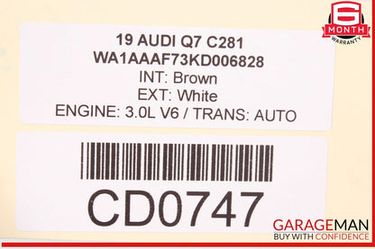 17-19 Audi Q7 Front Suspension Subframe Sub Frame Crossmember OEM