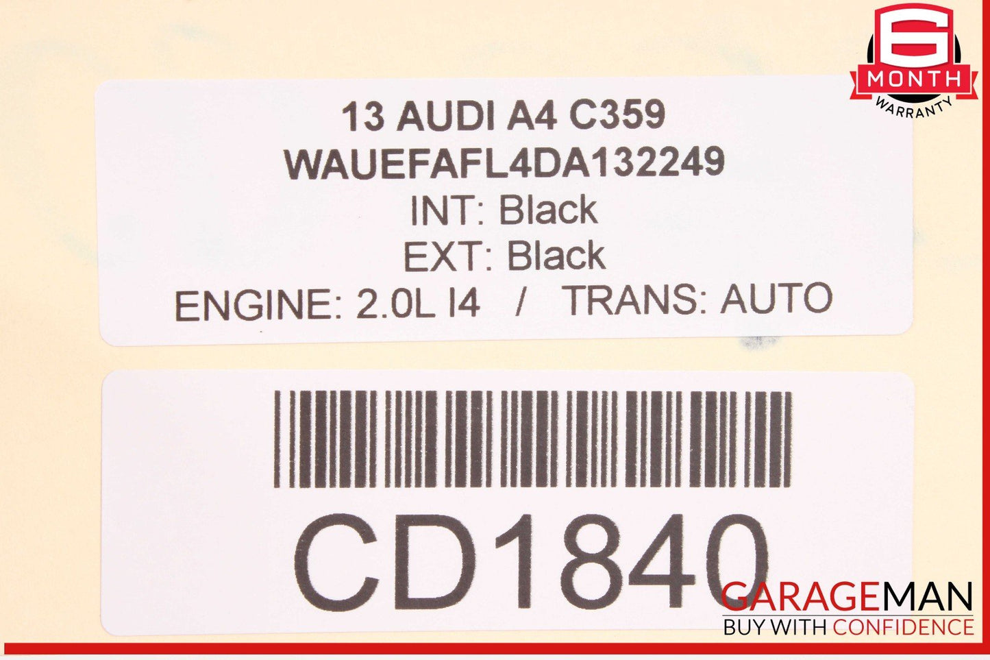 13-16 Audi A4 Rear Bumper Cover Assembly Black OEM