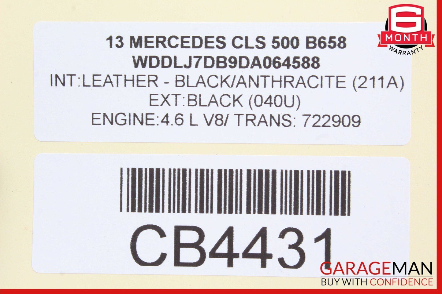 12-14 Mercedes W218 CLS500 CLS550 CLS63 AMG Trunk Lid Tailgate Handle Trim