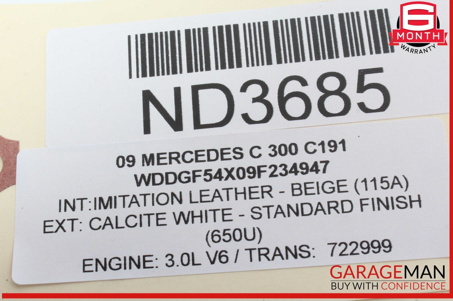 08-15 Mercedes W204 C300 C250 Front Right Passenger Side Dash Airbag Air Bag OEM