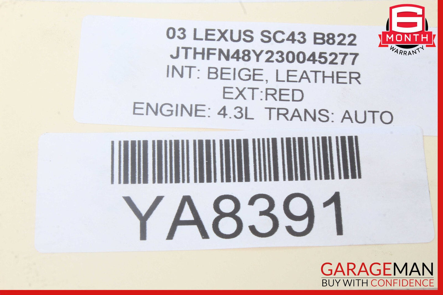 02-10 Lexus SC430 Right Convertible Folding Top Roof Mechanism Hinge OEM